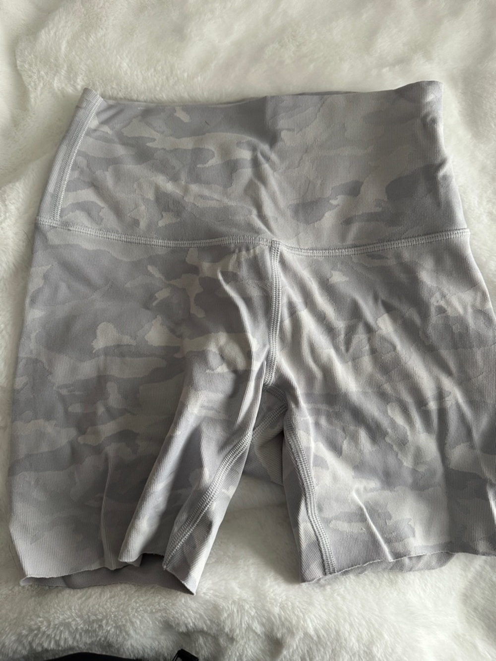 lululemon athletica Light Gray Camo High-Rise Bike Shorts